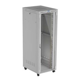 Szafa instalacyjna rack stojąca 47U 800x1000 szara drzwi przeszkolne LCD ( flat pack) V2