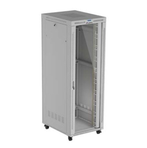 Szafa instalacyjna rack stojąca 47U 800x1000 szara drzwi przeszkolne LCD ( flat pack) V2