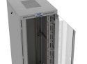 Szafa instalacyjna rack stojąca 47U 800x1000 szara drzwi przeszkolne LCD ( flat pack) V2