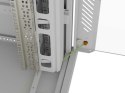 Szafa instalacyjna rack stojąca 47U 800x1000 szara drzwi przeszkolne LCD ( flat pack) V2