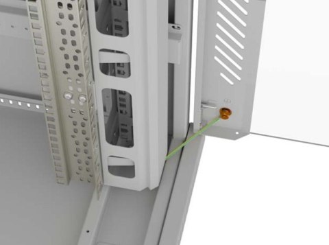 Szafa instalacyjna rack stojąca 47U 800x1000 szara drzwi przeszkolne LCD ( flat pack) V2