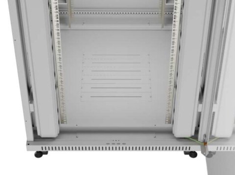 Szafa instalacyjna rack stojąca 47U 800x1000 szara drzwi przeszkolne LCD ( flat pack) V2