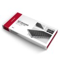 Klawiatura HMC-KB-CRL USB-C 5Gbps z wieloportowy hub 9in1, SD/microSD, 3x USB-A, HDMI 4K/60Hz, PD 100W, Audio, Cyrillic layout, 