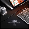 Klawiatura HMC-KB-NRD USB-C 5Gbps z wieloportowy hub 9in1, SD/microSD, 3x USB-A, HDMI 4K/60Hz, PD 100W, Audio, Nordic layout, 60