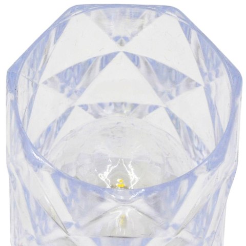 MINI LAMPA DEKORACYJNA 6 CM TRANSPARENTA CIEPŁY BIAŁY 1 LED