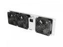 Panel wentylacyjny pionowy 19 cali 3U do szaf rack, trzy wentylatory, 230V, szary