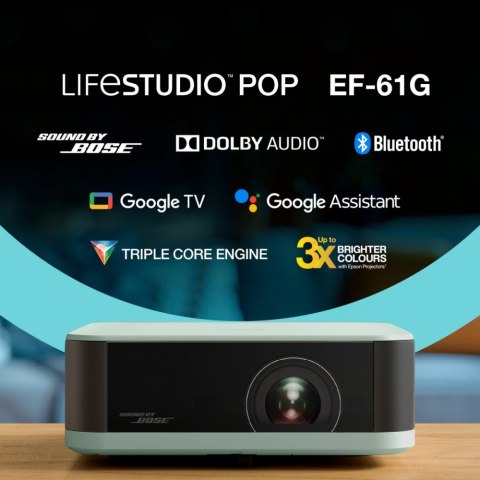 Projektor mini laser EF-61G FHD/700L/5m:1/1.6kg zielony