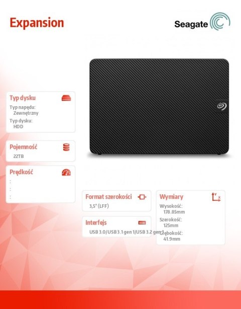 Dysk twardy Expansion 22TB 3.5 cala STKP22000400