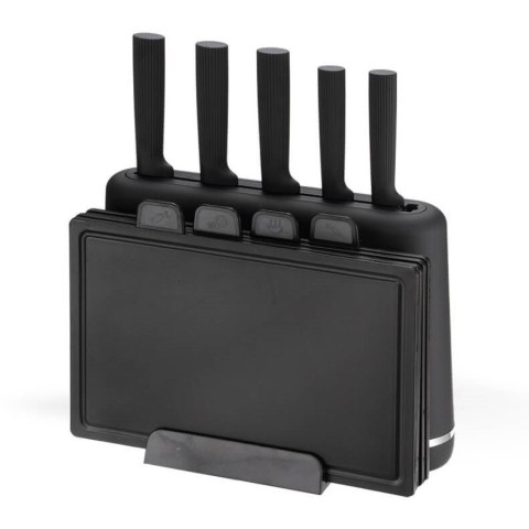 Zestaw noży + desek na podstawce MR-1412-BLACK
