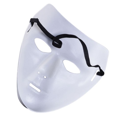 Maska Anonim Karnawałowa Halloweenowa Na Gumce Biała Czerwona