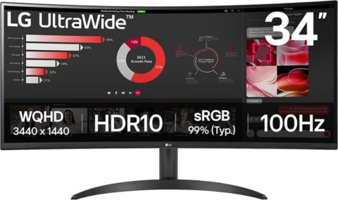 Monitor LG 34WR50QK-B (34" /VA /100Hz /3440 x 1440 /Czarny)