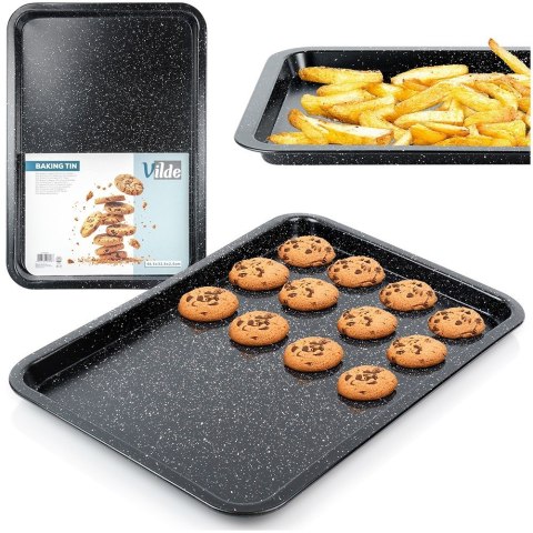 Blacha forma do pieczenia mięsa ciasta granitowa 46.5x32.5x2.5cm VILDE 279029