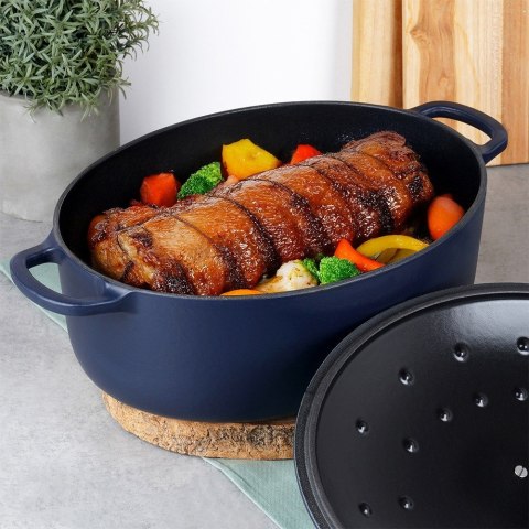 Brytfanna gęsiarka do piekarnika żeliwna emaliowana LITINA 6L ORION 127037