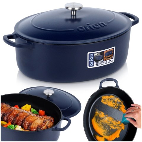 Brytfanna gęsiarka do piekarnika żeliwna emaliowana LITINA 6L ORION 127037