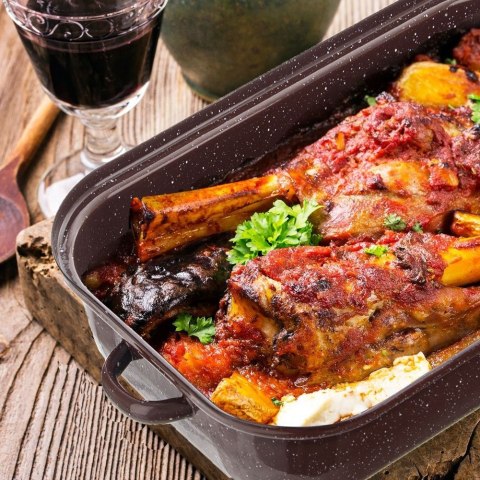 Brytfanna gęsiarka z pokrywką do piekarnika emaliowana prostokątna 2.9L ORION 127021