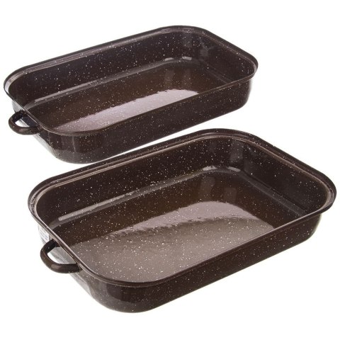 Brytfanna gęsiarka z pokrywką do piekarnika emaliowana prostokątna 4L ORION 127022