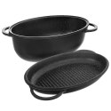 Brytfanna gęsiarka z pokrywką do piekarnika granitowa 2w1 GRANDE 10L 43x28cm ORION 127029