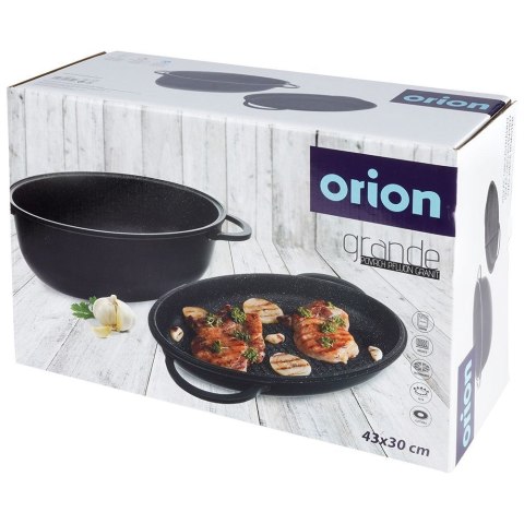 Brytfanna gęsiarka z pokrywką do piekarnika granitowa 2w1 GRANDE 10L 43x28cm ORION 127029