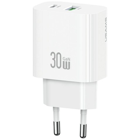 Ładowarka sieciowa 30W 1xUSB-C 1xUSB-A Fast charging Biała