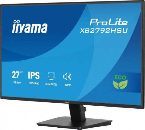 Monitor 27 cali X2792HSU-B1 IPS,FHD,HDMI,DP,120Hz,350cd,4ms, cienkie ramki, 1500:1, ErP B, USB HUBx2