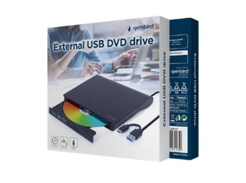 Napęd DVD na USB zewnętrzny DVD-USB-031 czarny