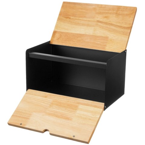 Chlebak dwustronny stal bambusowy pojemniki na przyprawy nóż do chleba BRUNBESTE BB-2698