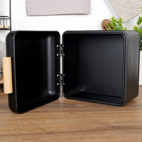 Chlebak metalowy pojemnik na chleb pieczywo czarny mały 22x20x14cm EXCELLENT HOUSEWARE 259213