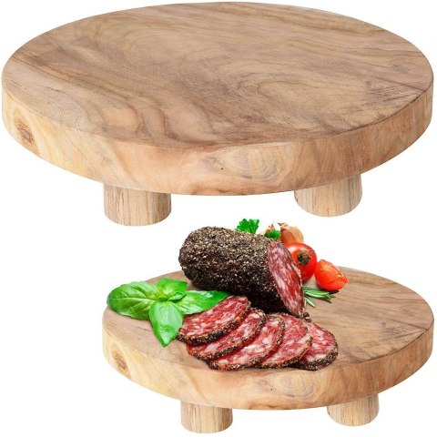 Deska stolik do serwowania drewniana na nóżkach 30cm HOME STYLING COLLECTION 139040