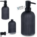 Dozownik szklany do mydła płynu do naczyń zlewozmywaka czarny 400ml VILDE 568002
