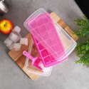 Forma foremka do kostek lodu z pokrywką pojemnik i łopatka na lód kostki EXCELLENT HOUSEWARE 122210