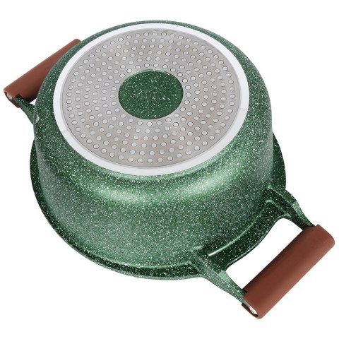 Garnek granitowy nieprzywierający na indukcję gaz z pokrywką OMEGA 24 cm 4.4L NAVA 10-255-031