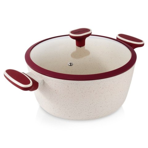 Garnek granitowy ze szklaną pokrywką indukcja TERRESTRIAL 26 cm 5.2L NAVA 10-144-322