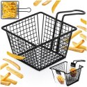 Koszyk na frytki do serwowania frytek metalowy czarny 22x13x8cm EXCELLENT HOUSEWARE 259730