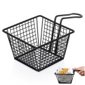 Koszyk na frytki do serwowania frytek metalowy czarny 22x13x8cm EXCELLENT HOUSEWARE 259730