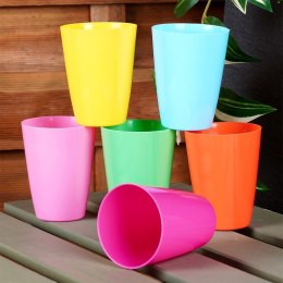 Kubki plastikowe wielorazowe 280 ml zestaw kubków mix kolorów 6 sztuk EXCELLENT HOUSEWARE 139637