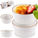 Miseczki do zapiekania kokilki porcelanowe do sosów piekarnika białe 11cm 275ml 2-ele EXCELLENT HOUSEWARE 259232