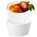 Miseczki kokilki ceramiczne do zapiekania piekarnika białe małe 9.5cm 170ml 2-ele EXCELLENT HOUSEWARE 111521