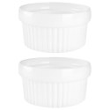 Miseczki kokilki ceramiczne do zapiekania piekarnika białe małe 9.5cm 170ml 2-ele EXCELLENT HOUSEWARE 111521