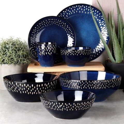 Miska sałatkowa do sałatki ceramiczna granatowa 25cm 2.8L SIAKI COLLECTION 139713