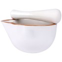 Moździerz kuchenny do przypraw ziół leków ceramiczny biały EXCELLENT HOUSEWARE 259320