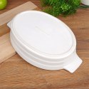 Naczynie żaroodporne do pieczenia ceramiczne białe owalne 31.5x19.5x6cm ALPINA 259299