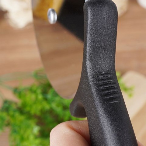 Nóż do krojenia pizzy stalowy okrągły 20.5cm radełko duże ALPINA 259270