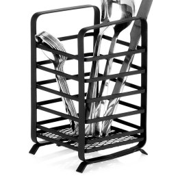 Ociekacz stojak na sztućce metalowy czarny MISTY 17.5cm NAVA 10-186-030