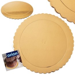 Podkład pod tort ciasto złoty okrągły 30 cm GRUBY SZTYWNY ORION 871410