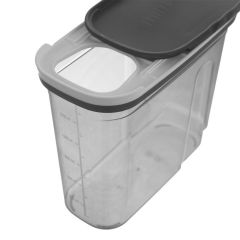 Pojemnik na produkty sypkie suche makaron z dozownikiem GREY 1.8L ORION 127170