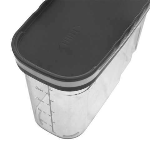 Pojemnik na produkty sypkie suche makaron z dozownikiem szary GREY 1.25L ORION 127169
