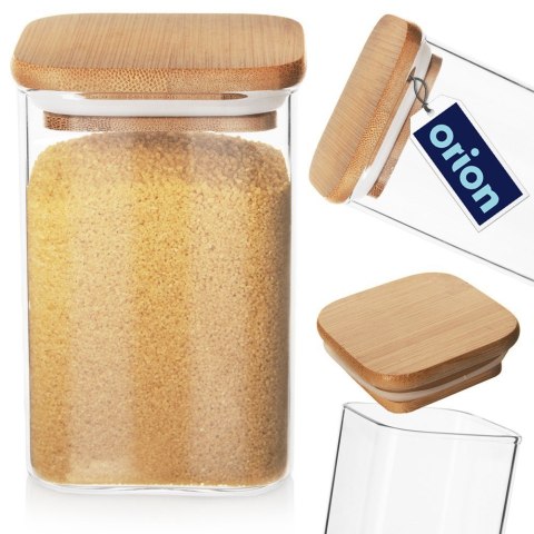 Pojemnik na produkty sypkie suche szklany z pokrywką i uszczelką 1.1L ORION 127586