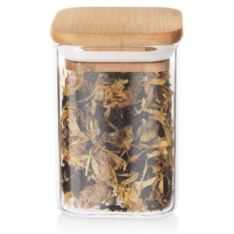 Pojemnik na produkty sypkie suche szklany z pokrywką i uszczelką 200 ml ORION 127582