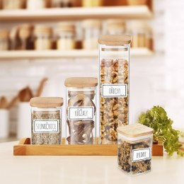 Pojemnik na produkty sypkie suche szklany z pokrywką i uszczelką 600 ml ORION 127584