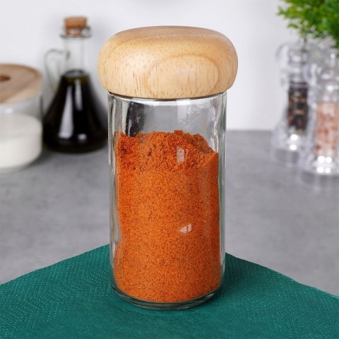 Pojemnik na przyprawy z sitkiem szklany 80ml słoik słoiczek organizer ORION 153612